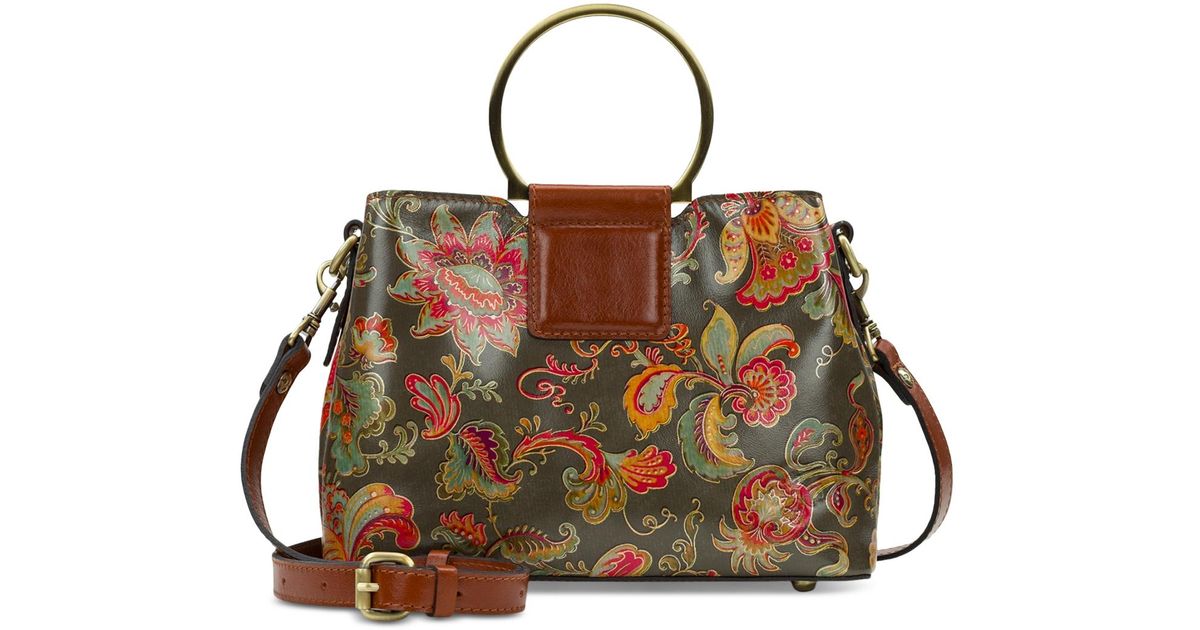 Patricia Nash Empoli Leather Satchel in Brown Lyst