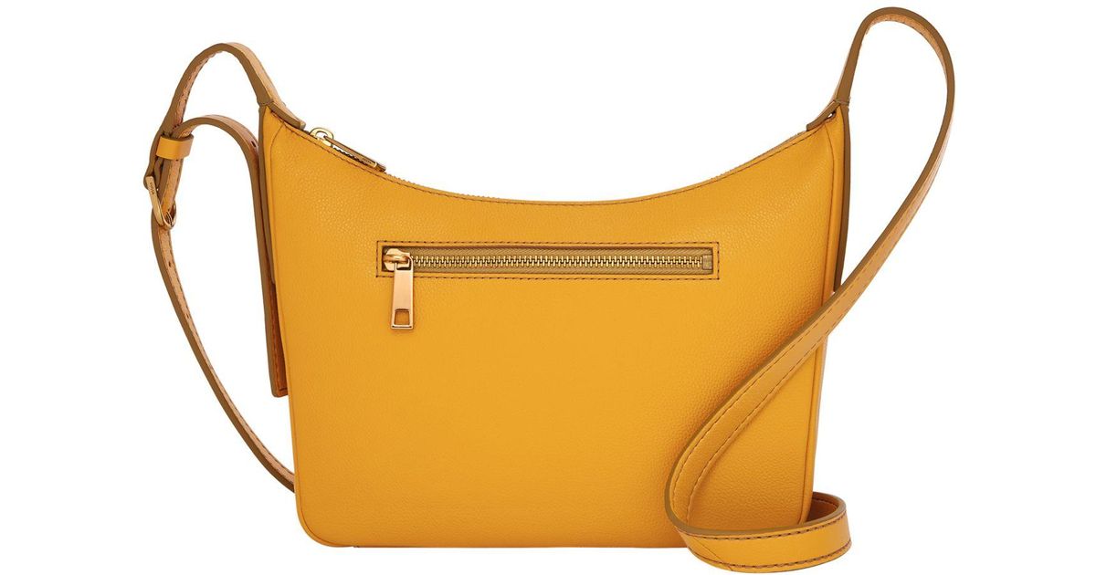 Fossil Cecilia Leather Top Zip Small Crossbody Bag in Yellow Lyst