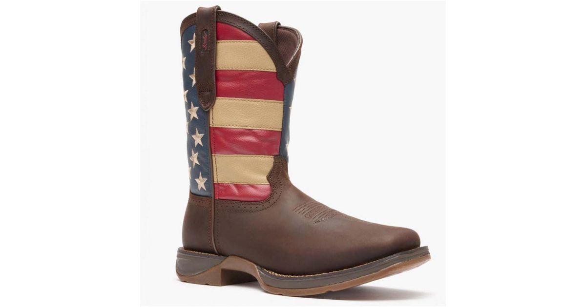 Durango Rebel By Patriotic Pull-on Western Flag Boot in Brown for Men ...