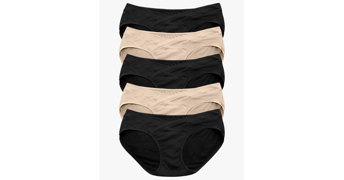 Kindred Bravely Under the Bump Maternity Underwear/Pregnancy Panties -  Bikini 5 Pack