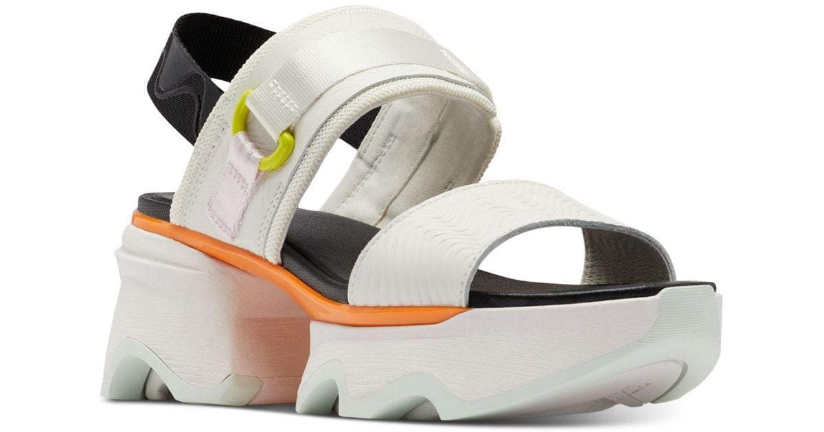 Sorel Impact Slipon Slingback Wedge Sandals in Metallic Lyst