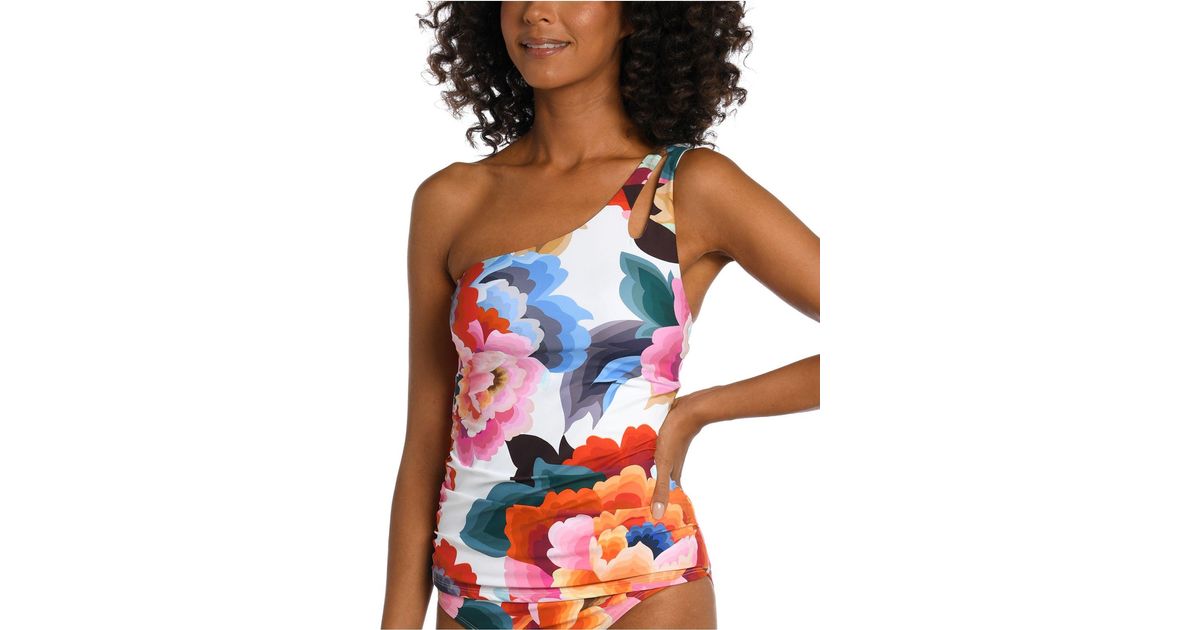 La Blanca Floral Rhythm Oneshoulder Tankini Top Lyst
