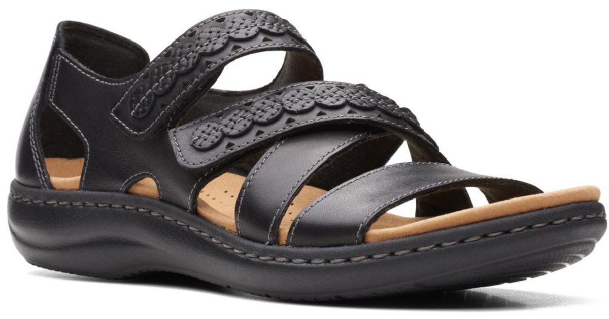 Clarks Leather Collection Laurieann Holly Sandals in Black Leather ...