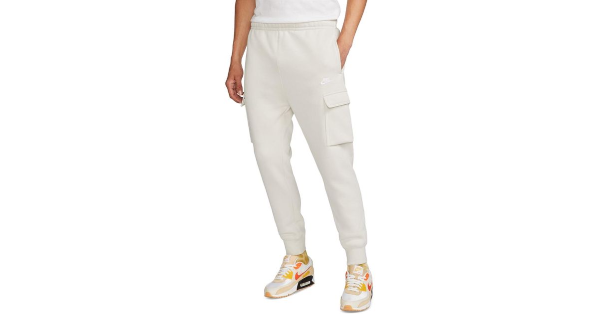 Nike Sportswear Club Fleece Club Cargo joggers in Natural for Men Lyst