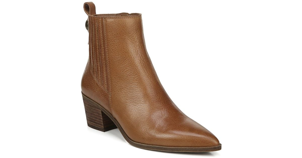 cognac western booties