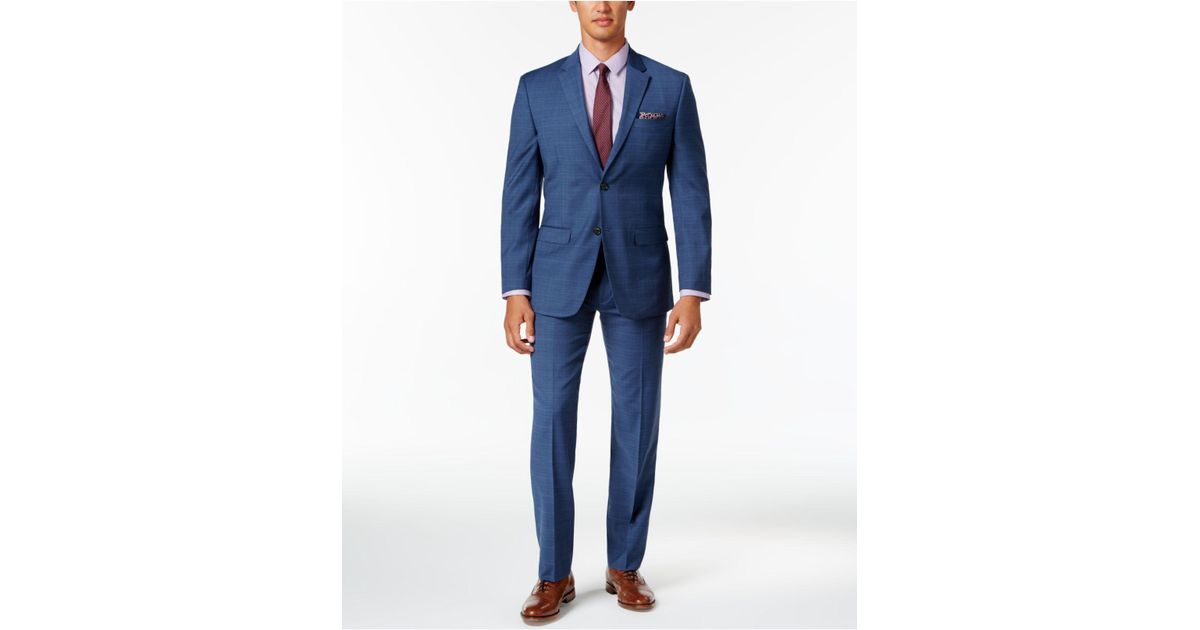 tommy hilfiger blue suit