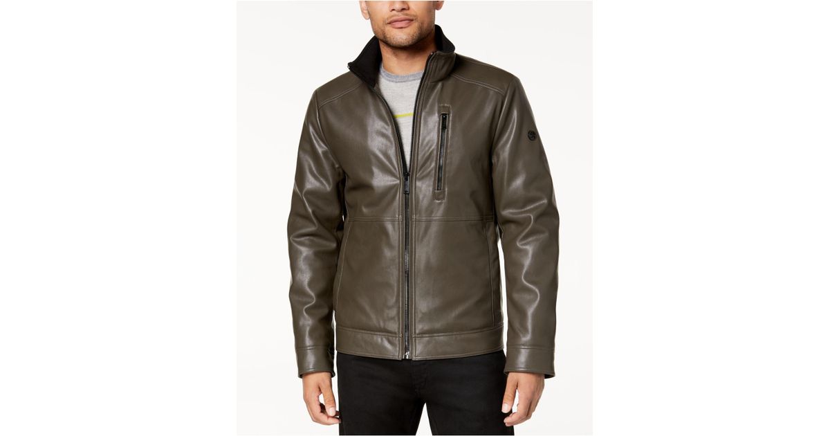 calvin klein leather jacket macys