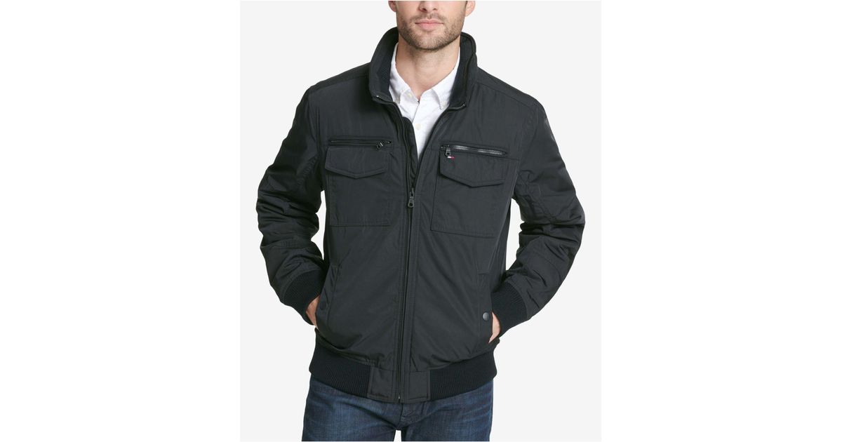 Tommy Hilfiger Synthetic Fourpocket Unfilled Performance Bomber Jacket