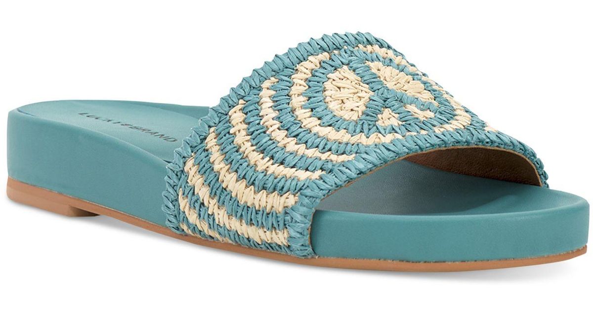 Lucky Brand Pepperika Peace Sign Slide Sandals in Turquoise (Blue) | Lyst