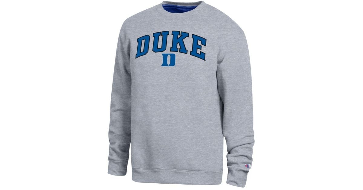 Champion Duke Blue Devils Arch Sweatshirt in Gray for Men | Lyst