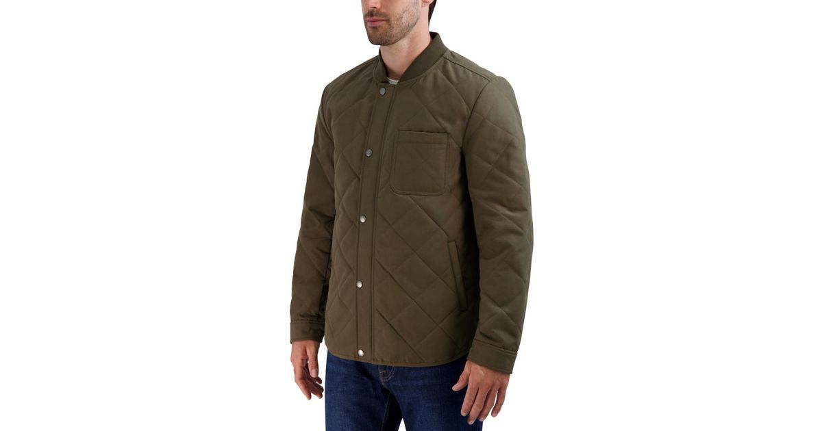 Cole Haan Diamond Quilted Rain Jacket in Brown for Men Lyst