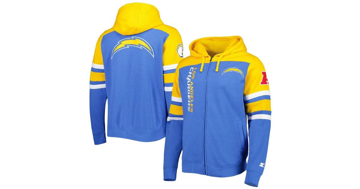 Starter Royal Los Angeles Chargers Extreme Full-zip Hoodie Jacket in ...