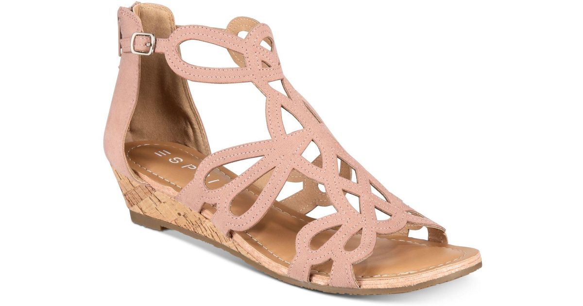dusty pink wedges
