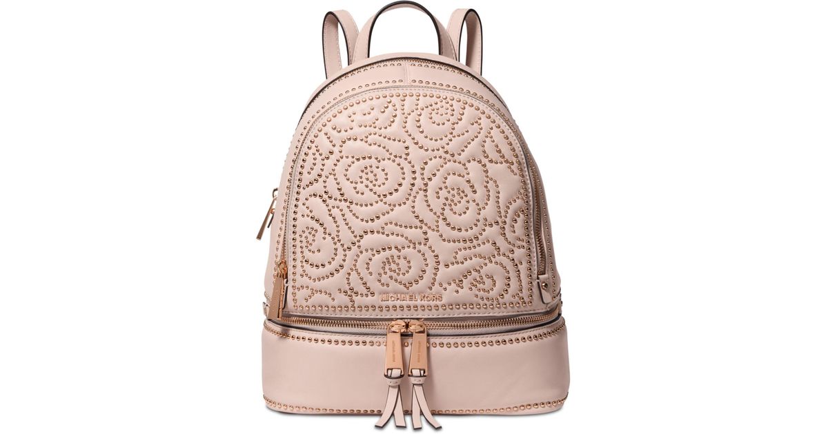 mk rose gold backpack