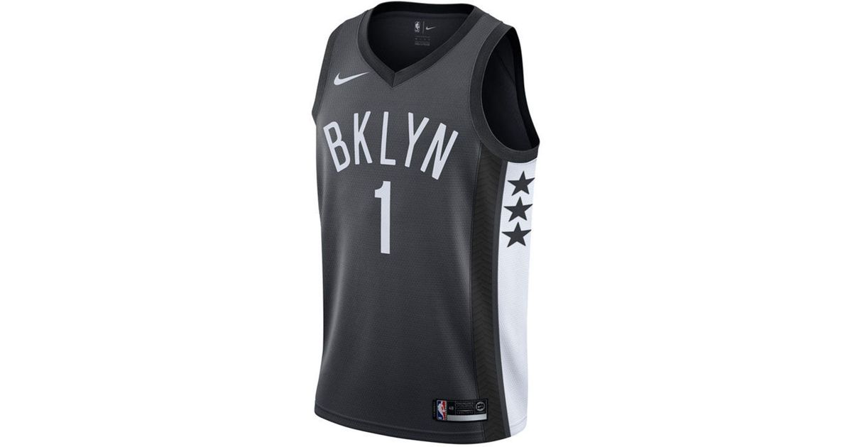 Brooklyn Nets D'Angelo Russell Statement Black Swingman Jersey
