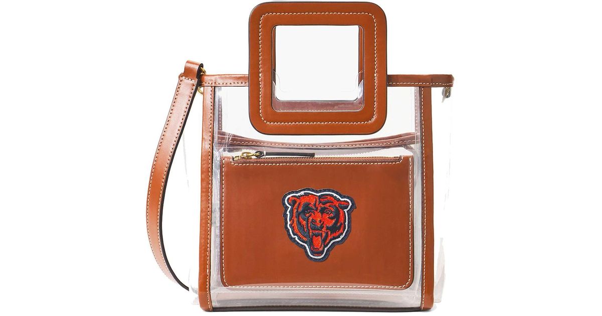 STAUD Chicago Bears Clear Mini Shirley Bag in Brown | Lyst