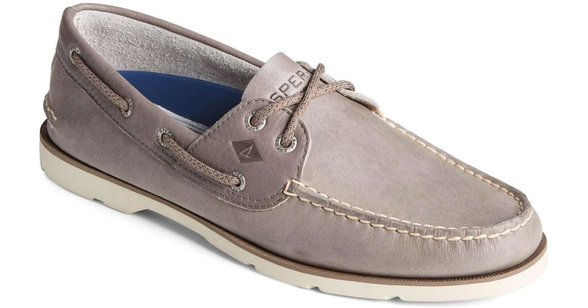 Sperry TopSider Leeward 2eye Cascade Slipon Boat Shoes in White for