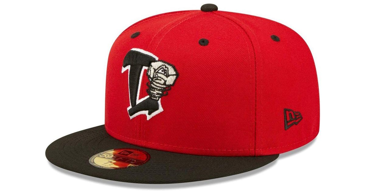 KTZ Red Lansing Lugnuts Authentic Collection Team Home 59fifty Fitted