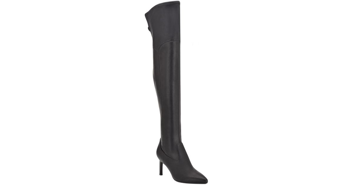 Calvin Klein Sacha Over The Knee High Heel Boots in White Lyst