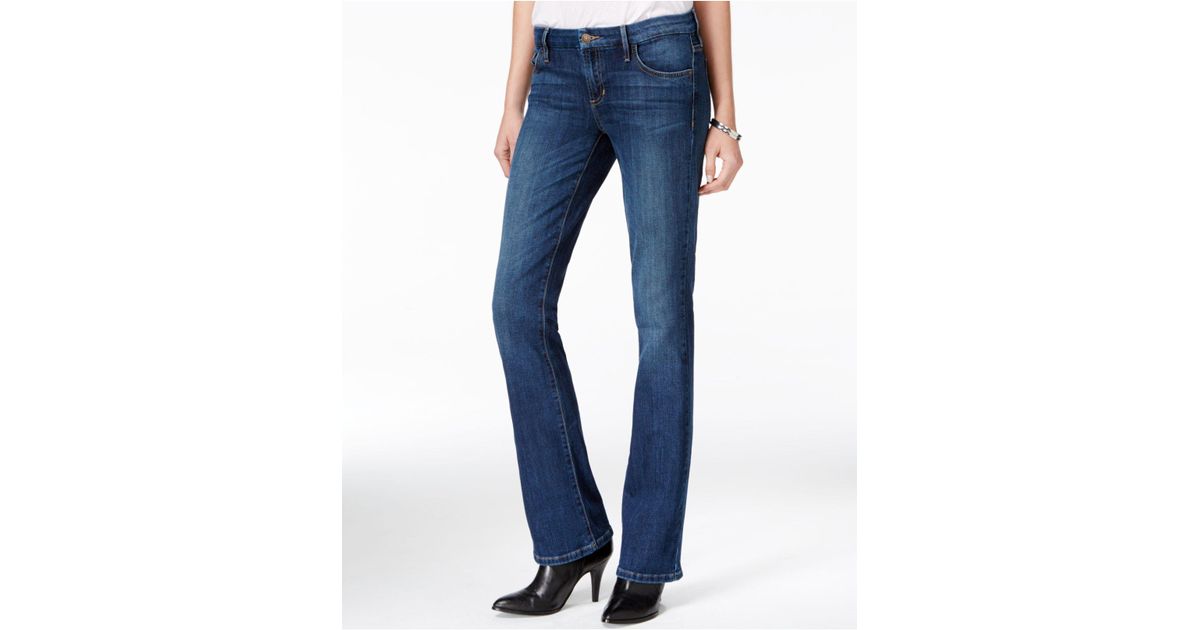 guess tailored mini bootcut jeans