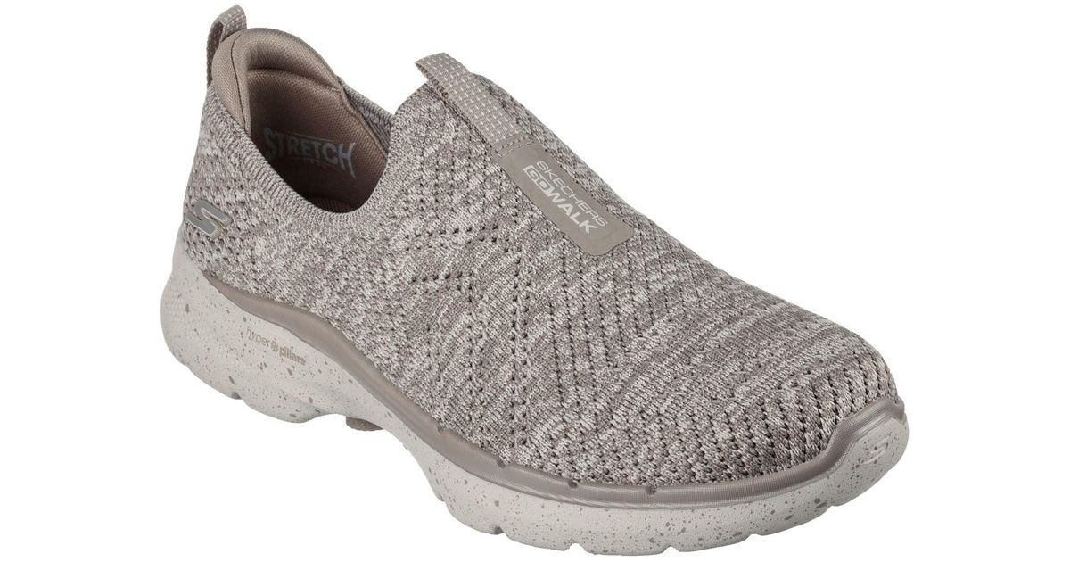 Skechers Go Walk 6- Splendid Day Slip-on Casual Sneakers From Finish Line  in Taupe (Gray) | Lyst