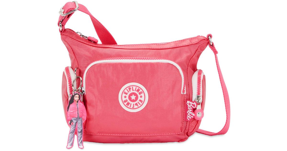 Kipling Barbie Gabbie Small Nylon Crossbody Bag in Pink | Lyst