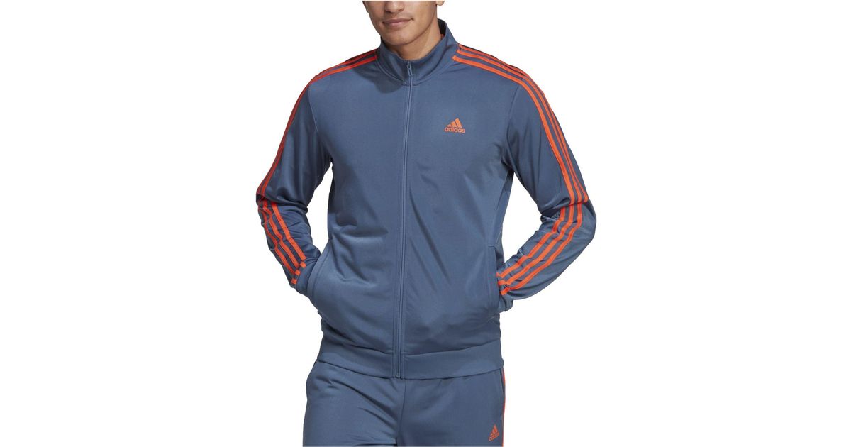 adidas Essentials Warmup Tracksuit Jacket in Blue for Men Lyst