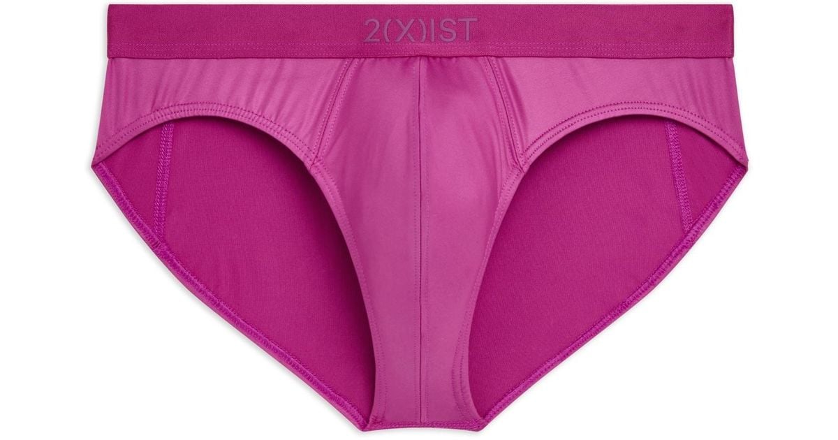 2xist 2(x)ist Sliq Logo Brief in Pink for Men