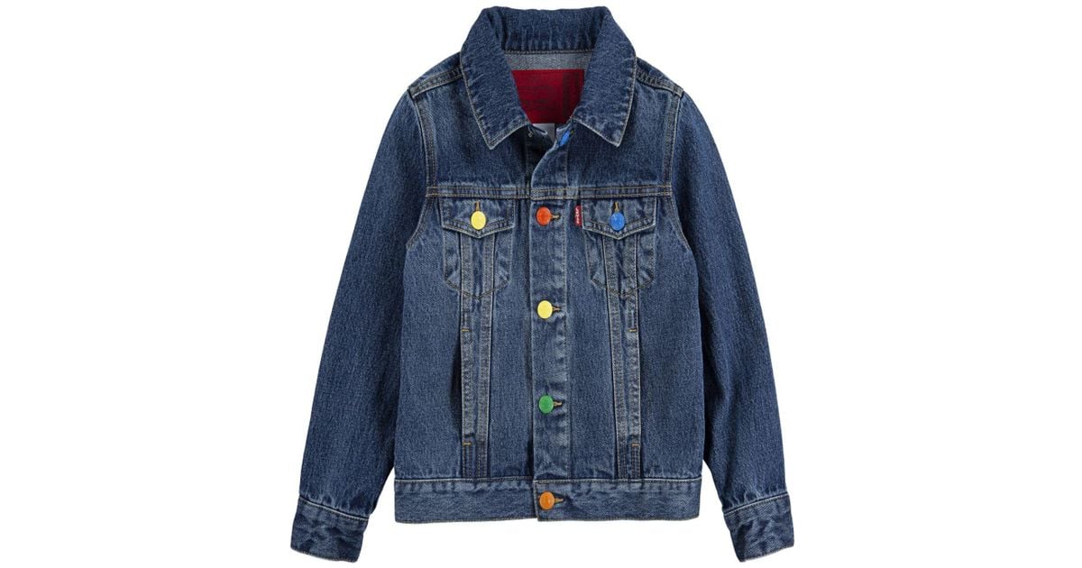 Levi's Denim ® X Crayola Rainbow Trucker Jacket in Blue for Men - Lyst