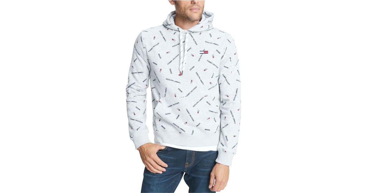 print logo graphic hoodie