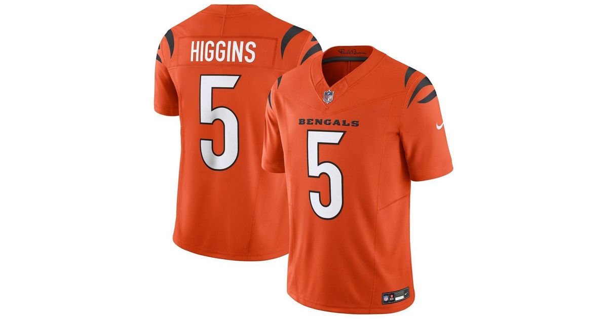 Nike Tee Higgins Orange Cincinnati Bengals Vapor F.u.s.e. Limited 