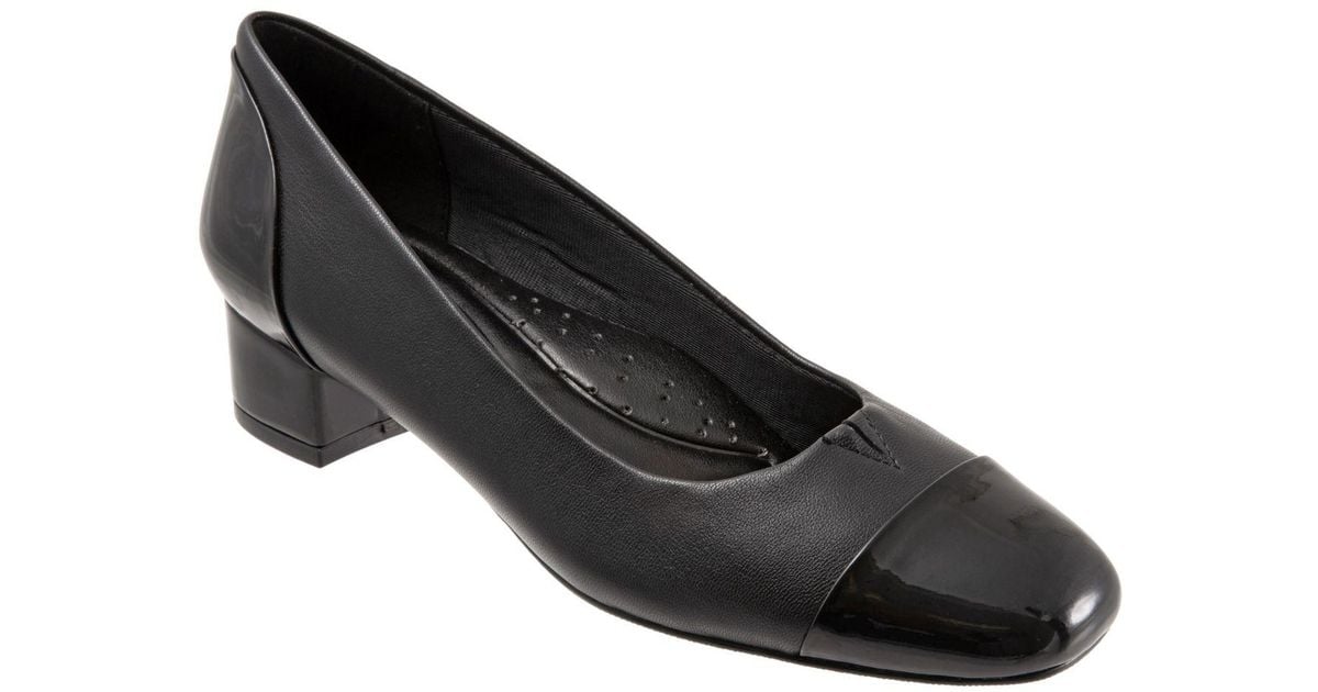 Trotters Leather Daisy Pump in Black Lyst