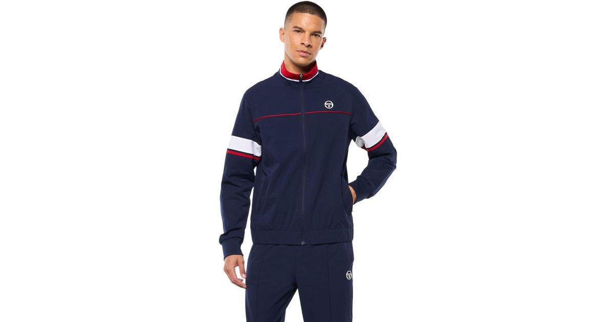 Sergio Tacchini Forato Velour Track Pant in Blue for Men | Lyst