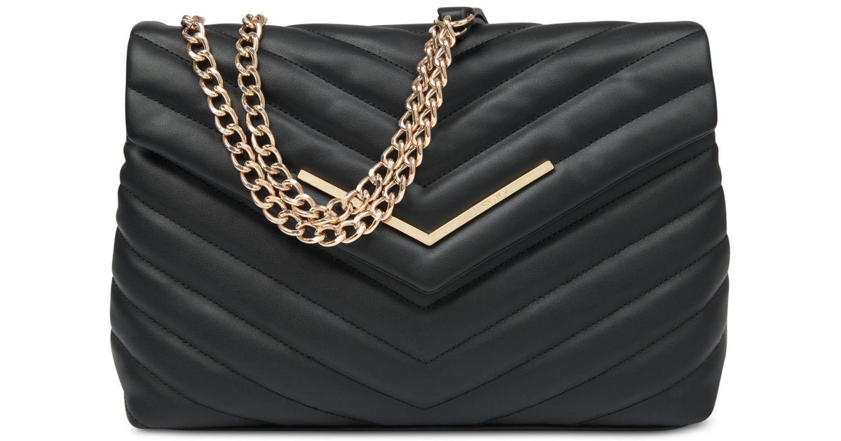 nine west black shoulder bag