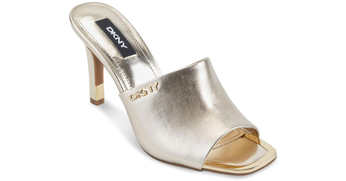 dkny gold sandals