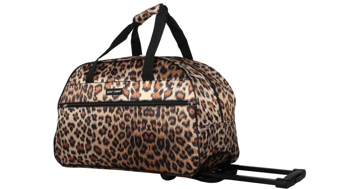 Betsey Johnson Carryon Softside Rolling Duffel Bag in Brown Lyst