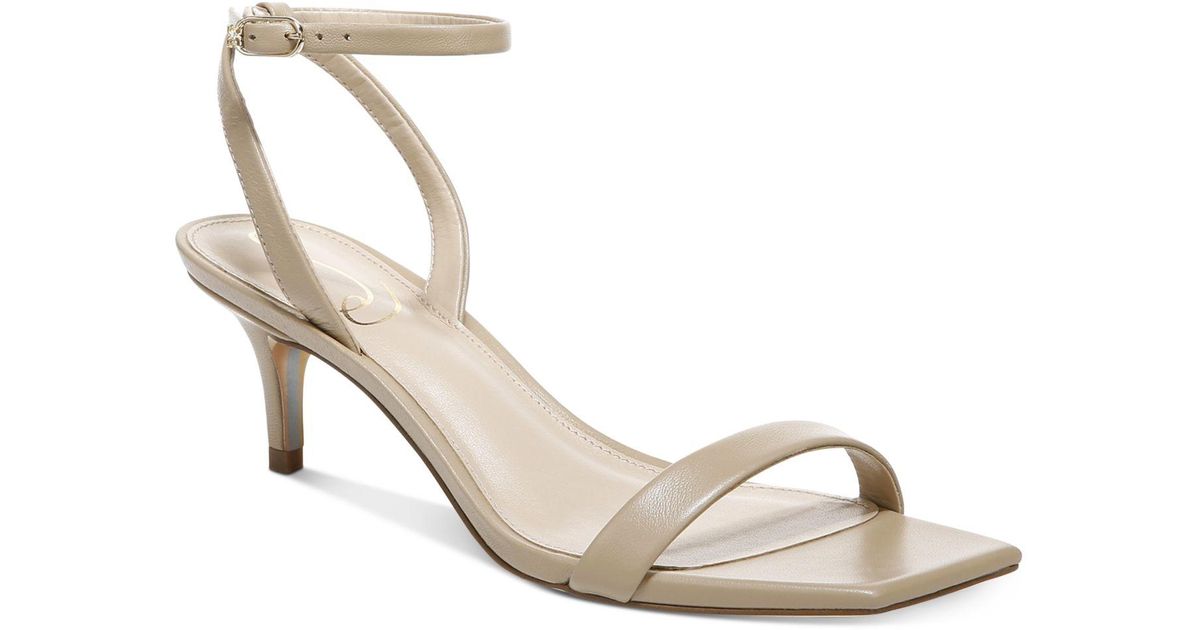 Sam Edelman Leather Rayelle Two-piece Kitten-heel Dress Sandals in Soft
