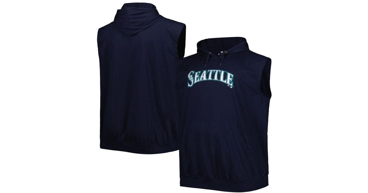 Profile Navy Seattle Mariners Jersey Big And Tall Pullover Muscle
