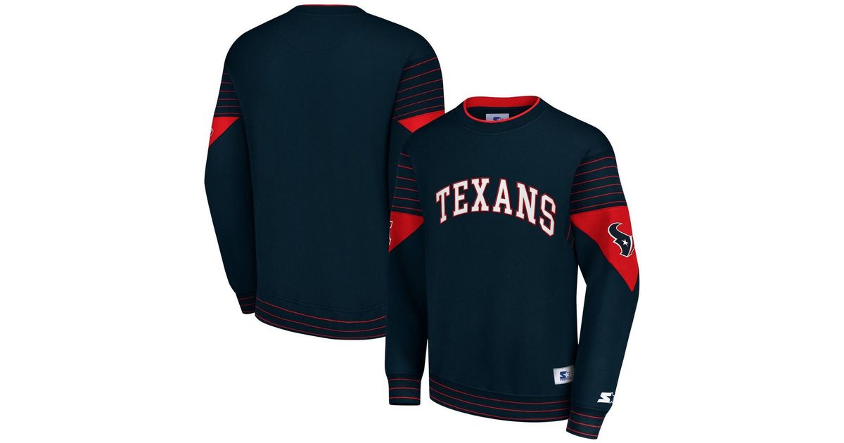 Starter Houston Texans Faceoff Pullover Sweatshirt in Blue for Men Lyst