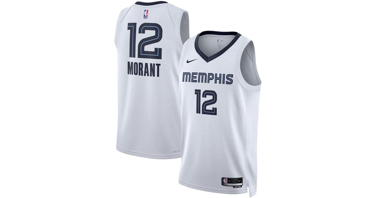 Nike Ja Morant White Memphis Grizzlies 2022/23 Swingman Jersey ...