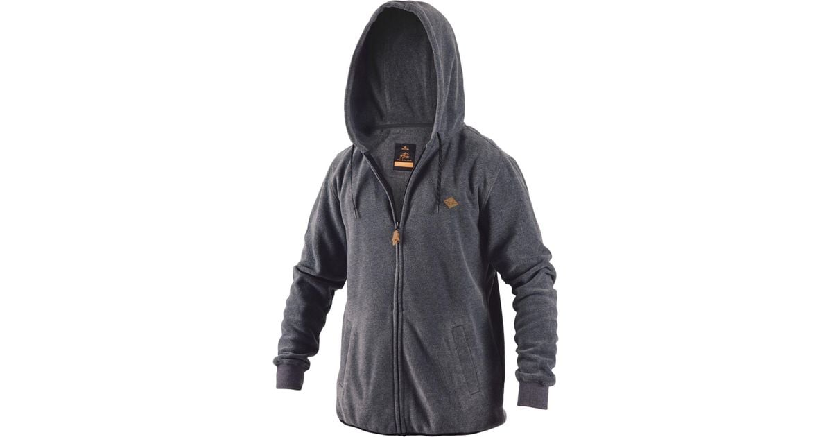 Rip Curl Men's Alpine Anti Series Polar Fleece Fullzip Hoodie in Gray