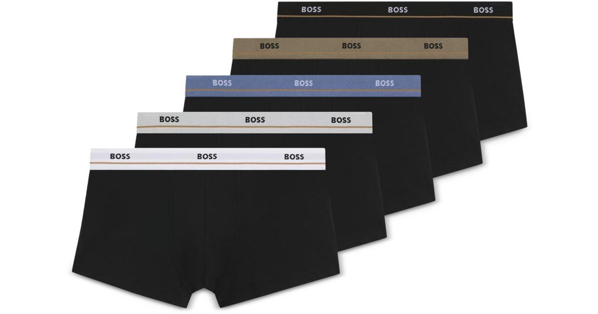BOSS Essential Trunk-style Underwear in Black for Men | Lyst