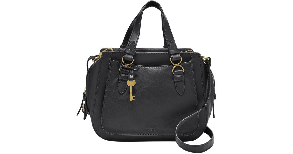 fossil brooke leather satchel