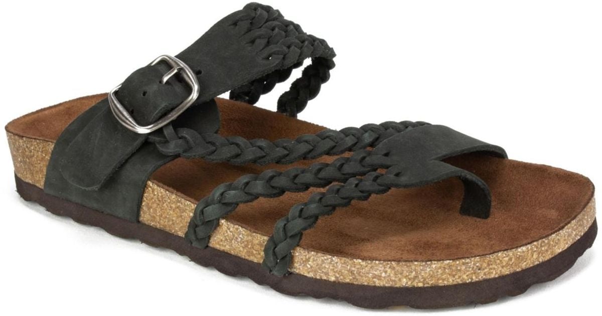 White Mountain Hayleigh Footbed Sandals in Brown | Lyst