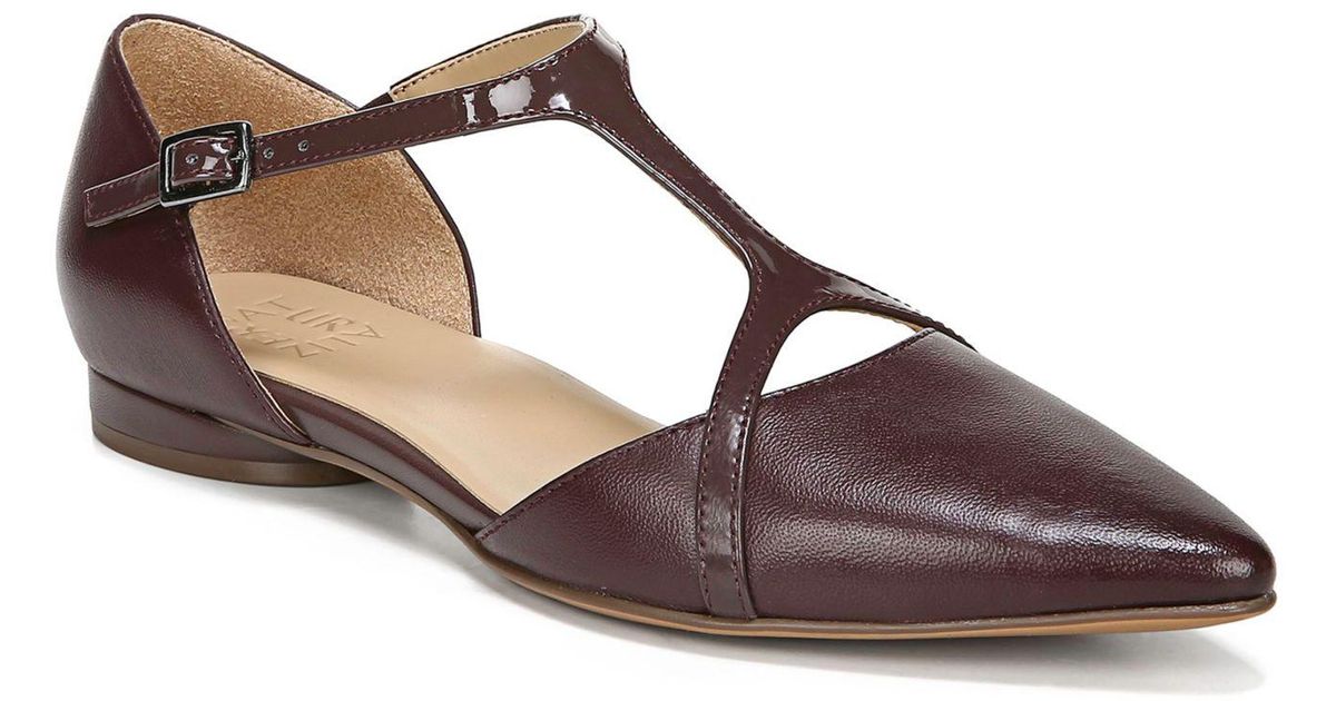 brown leather mary jane flats