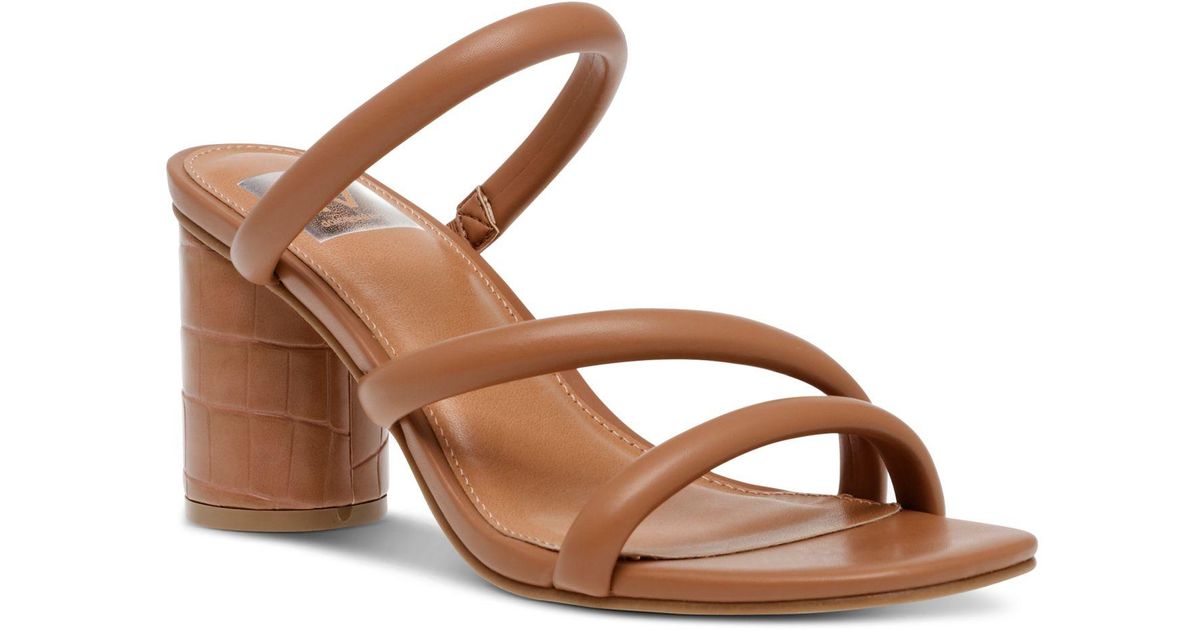 DV by Dolce Vita Myla Strappy Block-heel Sandals in Brown | Lyst