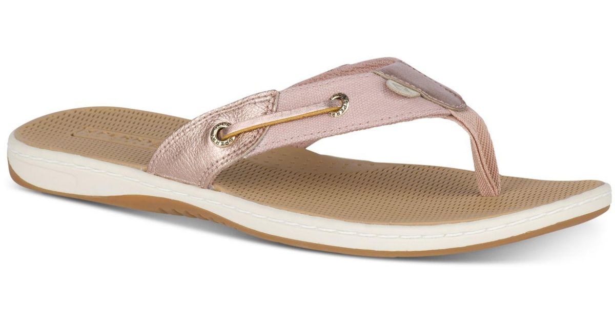 Sperry Top-Sider Leather Seafish Thong Sandals - Lyst