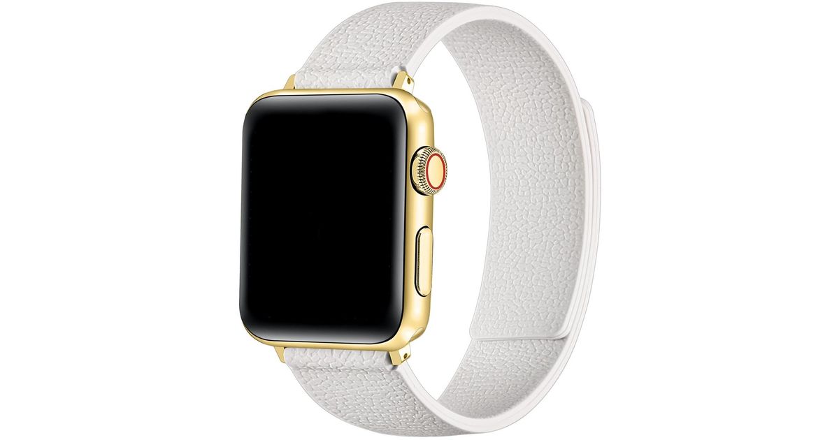 The Posh Tech Lychee Magnetic Silicone Band For Apple Watch in Black | Lyst