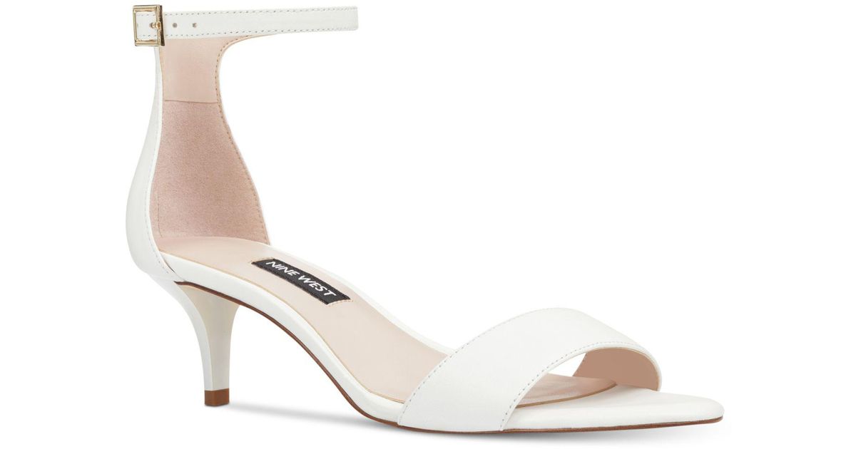nine west leisa kitten heel sandals