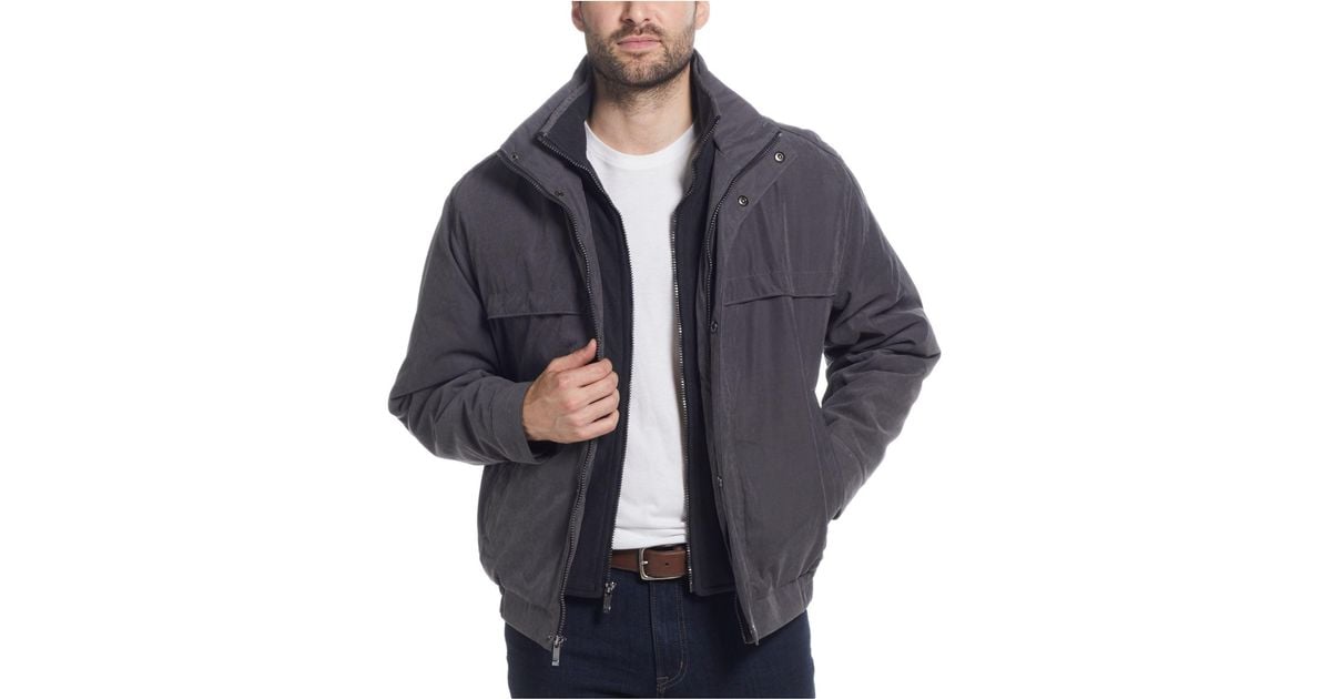 Weatherproof Microfiber Poly Filled Bomber Jacket in Blue for Men Lyst